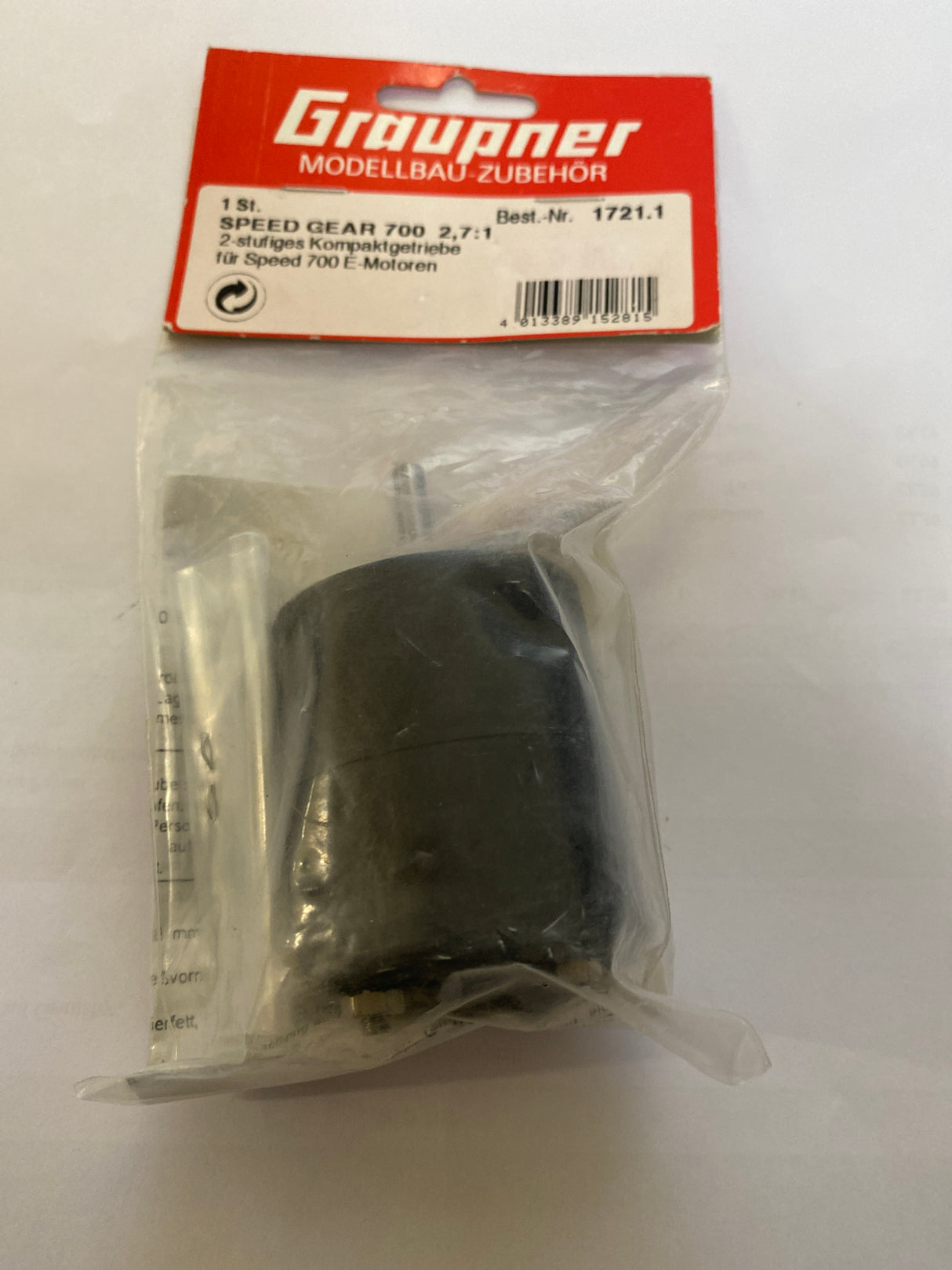 Graupner Inline 2.7:1 Gear Box for Speed 700 motor