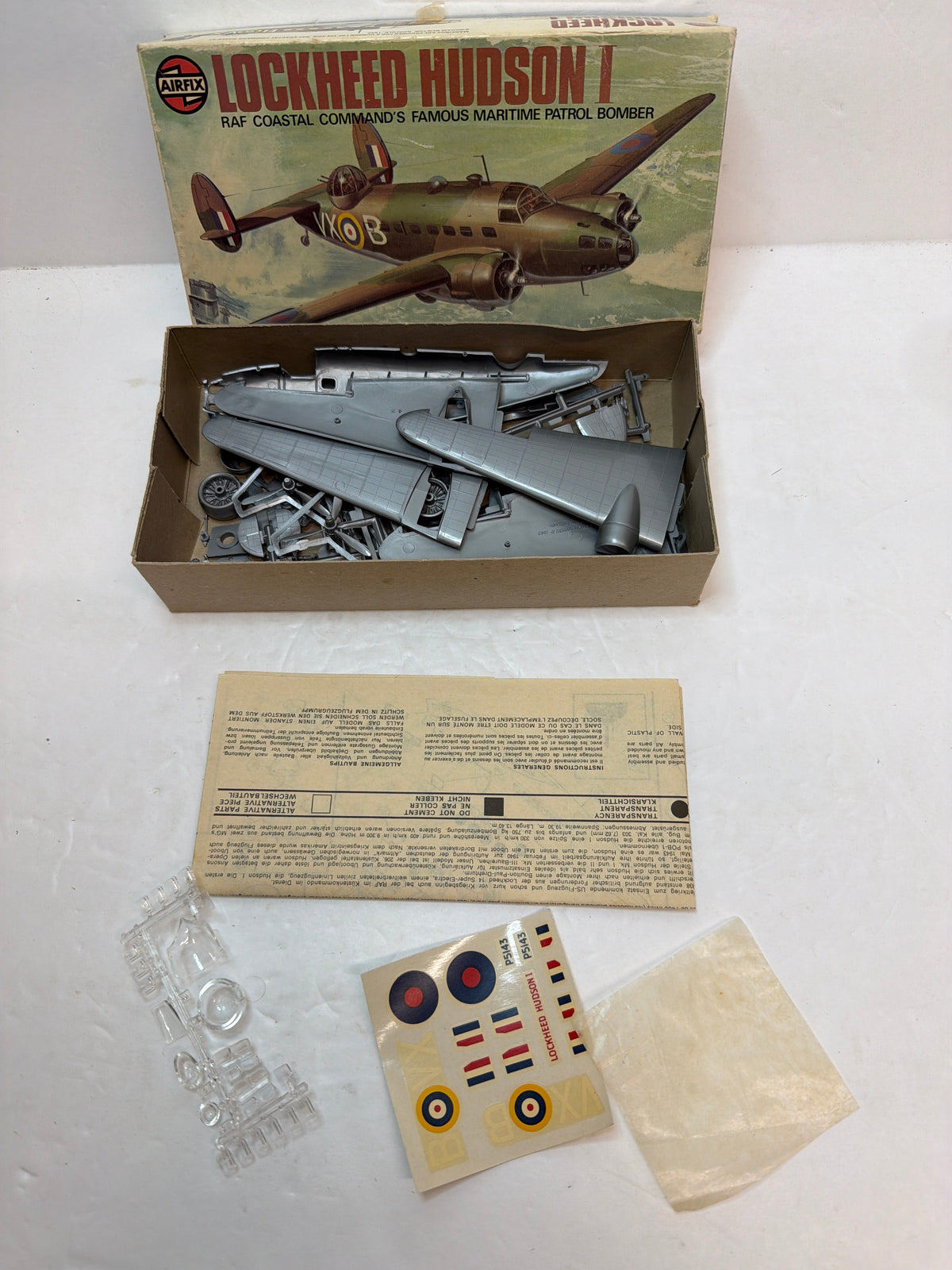 Airfix Lockheed Hudson Mk.I 1/72 386 / 03006-7 Plastic Model Kit Vintage