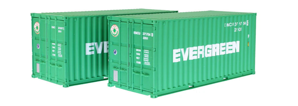 Container 20FT EMCU EVERGREEN Twin Pack75951 5 & 01151 3