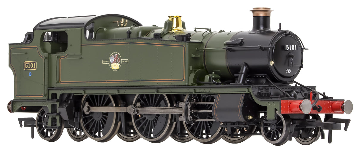 4S-041-015S Dapol LARGE PRAIRIE 5101 BR GRN LINED DCC & SOUND