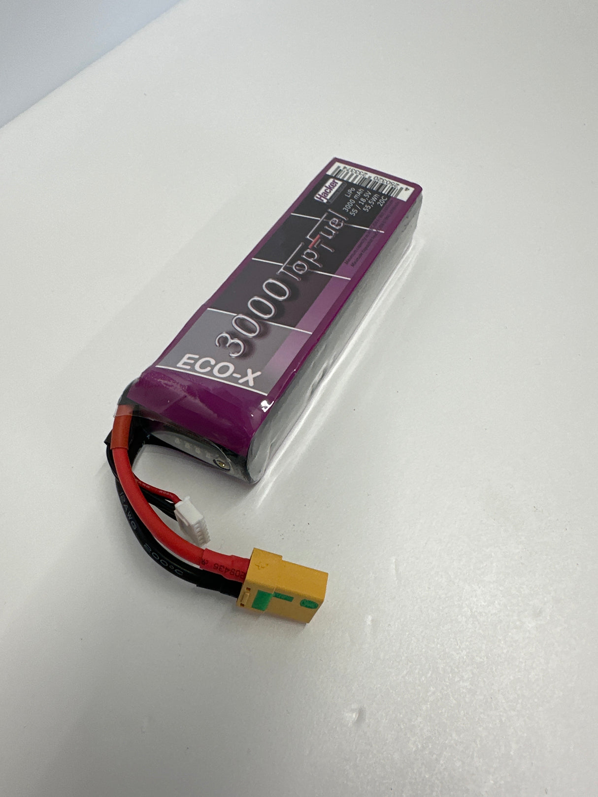 Top Fuel Eco-X 3000mAh LiPo 18.5v 5 Cell 20C Fitted with XT90