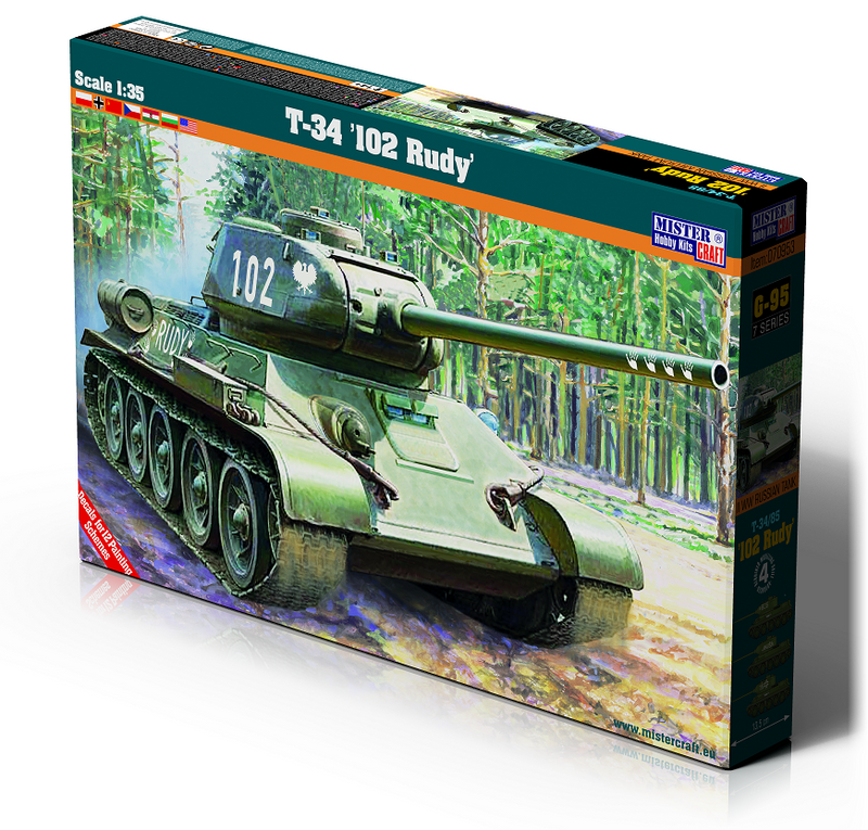 Mistercraft 1:35 T-34 102 Rudy Russian Tank kit MCD070953