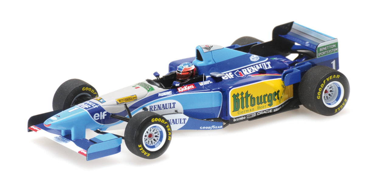 Minichamps Die Cast Collectables - 1:43 Benetton Renault B195 Michael Schumacher - Winner Pacific GP 1995 - World Champion