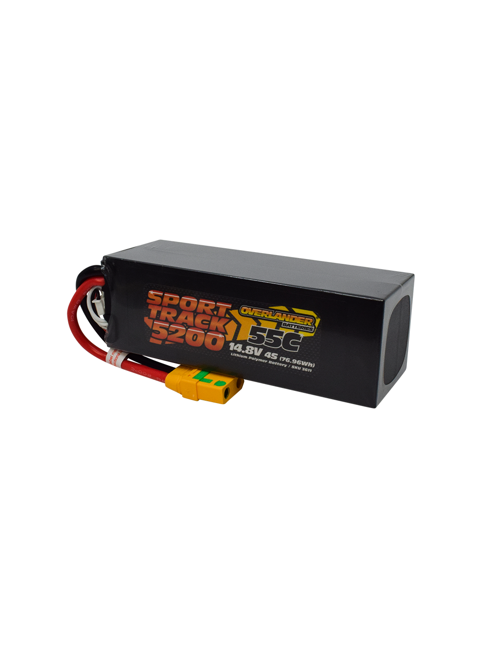5200mAh 14.8V 4S 55C Hard Case Sport Track LiPo Battery XT90