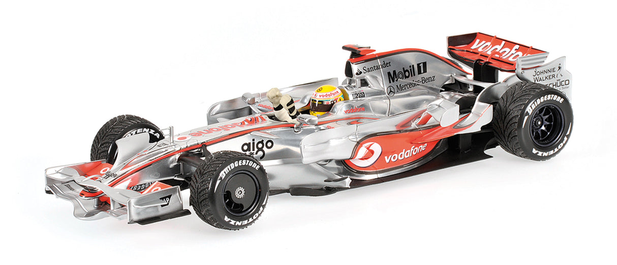 Minichamps Die Cast Collectables - 1:18 Vodafone Mclaren Mercedes MP4/23 Lewis Hamilton - World Champion 2008 - Brazil GP