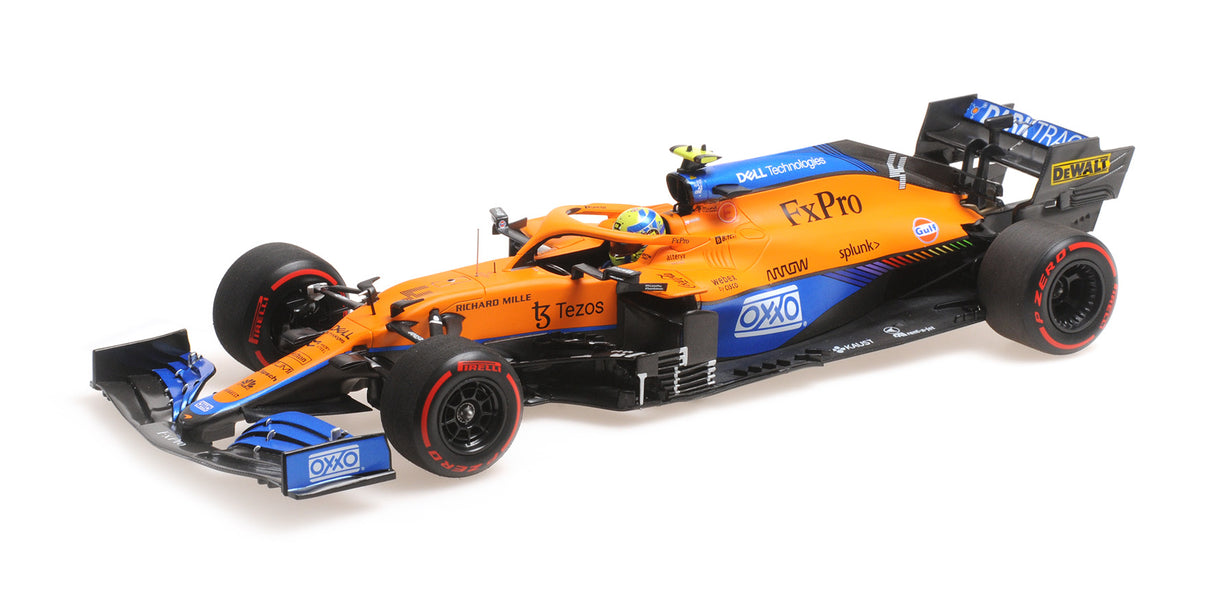 Minichamps Die Cast Collectables - 1:18 Mclaren F1 Team MCL35M - Lando Norris - Pole Position Russian GP 2021