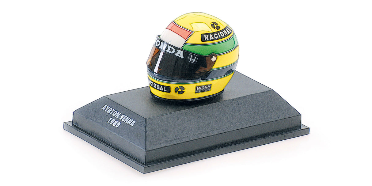 Minichamps Die Cast Collectables - 1:8 Helmet Ayrton Senna World Champ 1988