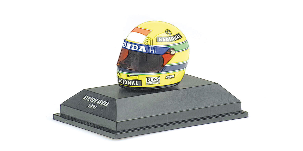 Minichamps Die Cast Collectables - 1:8 Helmet Ayrton Senna World Champ 1991