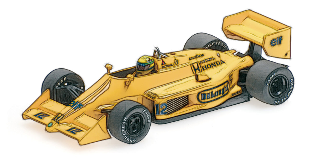 Minichamps Die Cast Collectables - 1:43 Lotus Honda 99T Ayrton Senna 1st Win Monaco 1987 Dirty Version