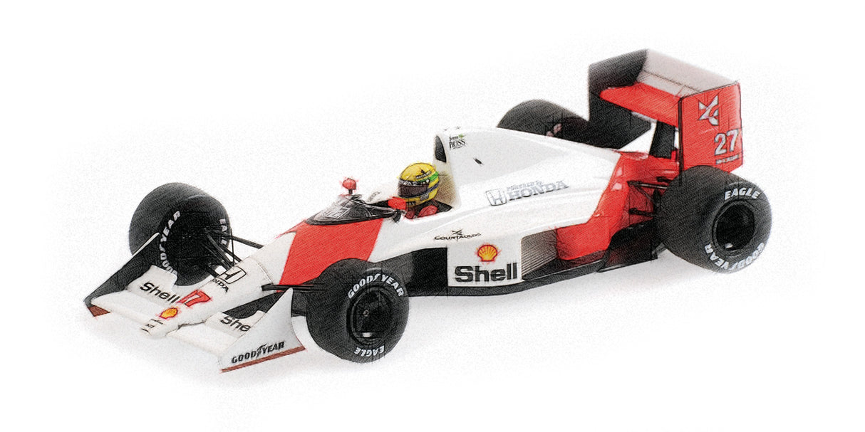 Minichamps Die Cast Collectables - 1:43 McLaren Honda MP4/5B Ayrton Senna World Champ 1990 Dirty Version