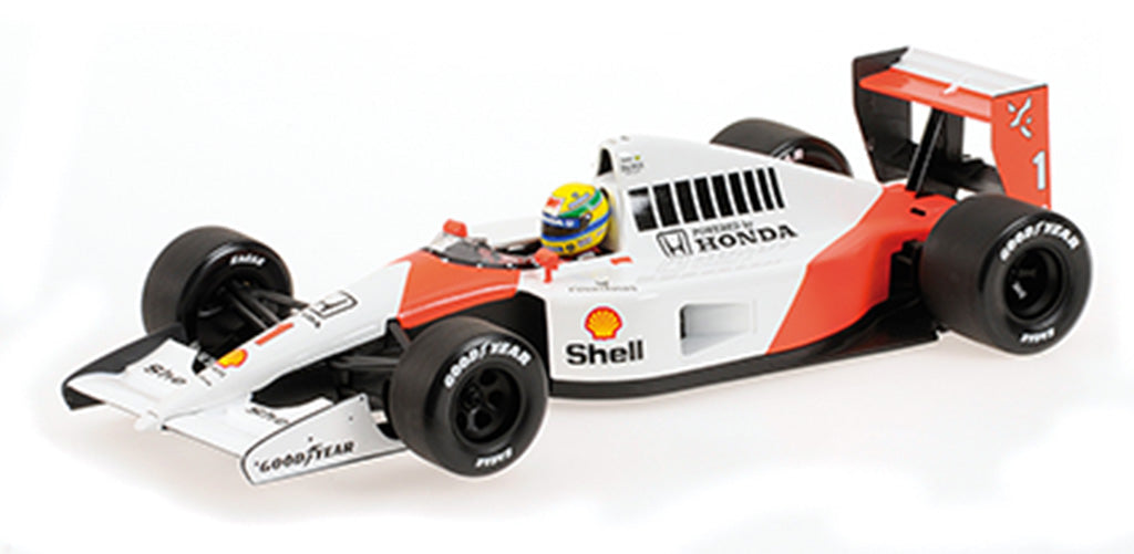 Minichamps Die Cast Collectables - 1:18 McLaren Honda MP4/6 Ayrton Senna With Jean Alesi Riding - Mexico GP 1991
