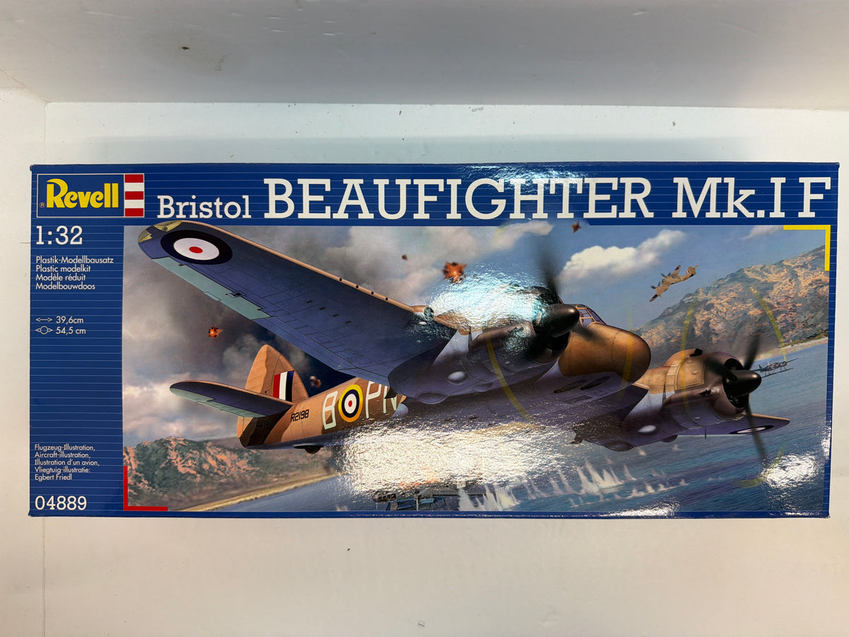 Revell Plastic aircraft kit Bristol Beaufighter Mk.1F 1:32 04889 Opened but complete