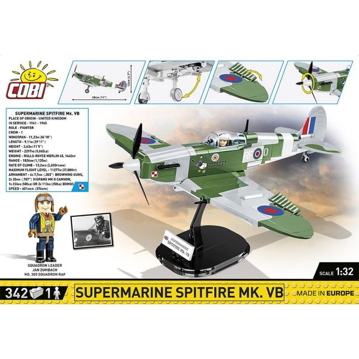 Cobi 1/32 Supermarine Spitfire Mk.VB Aircraft 5725