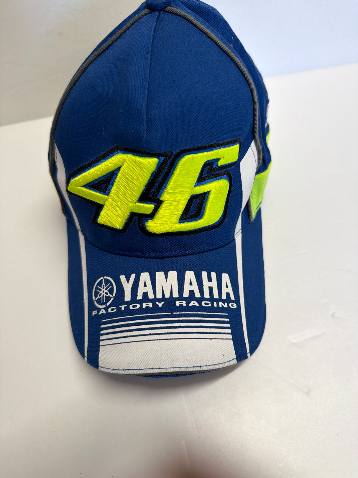 OFFICIAL VALENTINO ROSSI VR 46 (in Yellow) Baseball Cap Blue Yamaha Racing Team Logo (second hand)