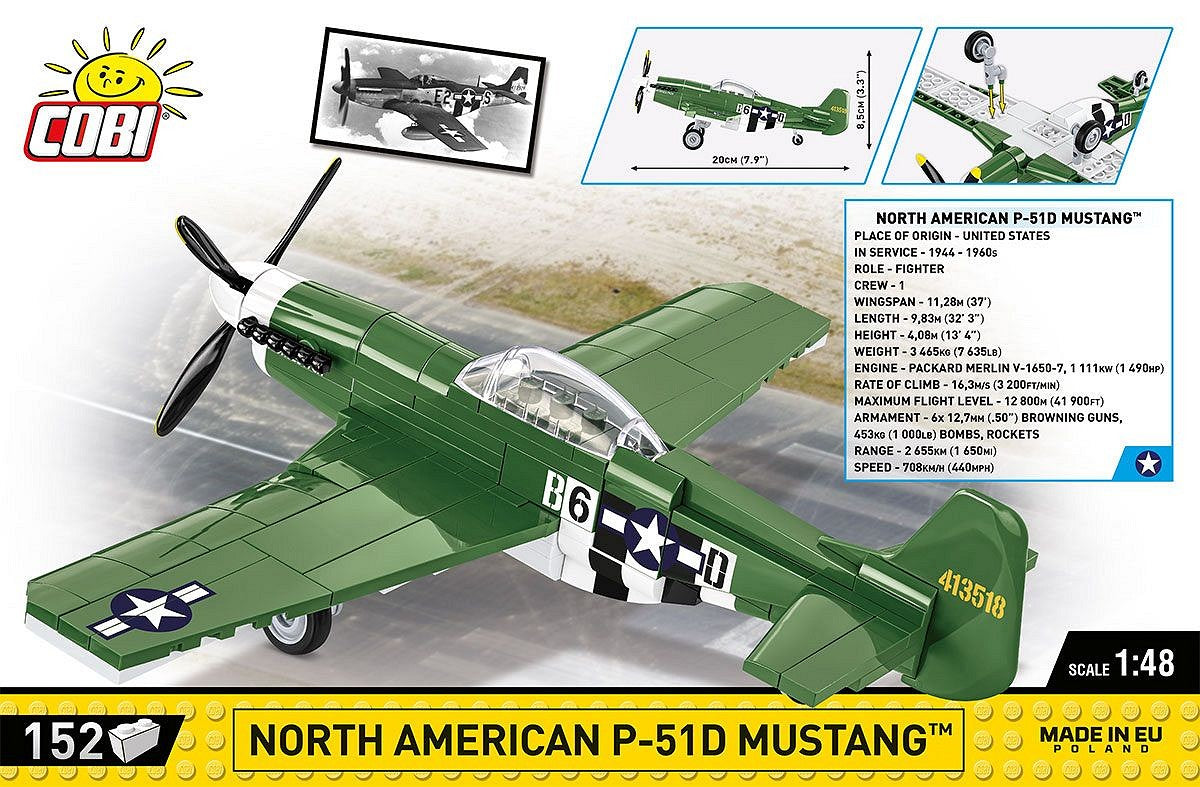 COBI MUSTANG P-51 150 PCS HC WWII 5860