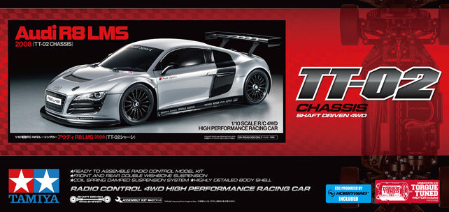 Tamiya Audi R8 LMS 2008 (TT-02) RC Kit