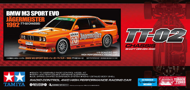 Tamiya BMW M3 Sport Evo Jägermeister 1992 (TT-02) Kit