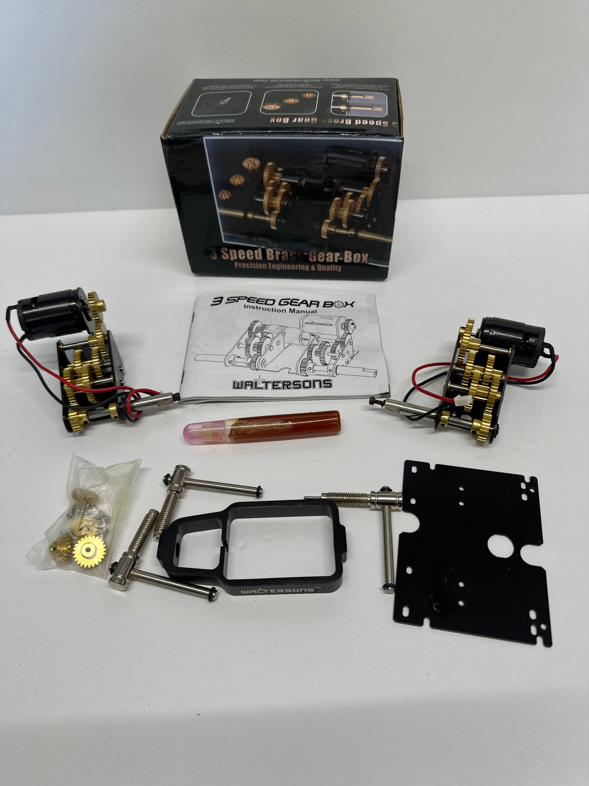 Waltersons Henglong Tank 3 Speed Long Shaft Brass Geared Gear Box WT-0602A