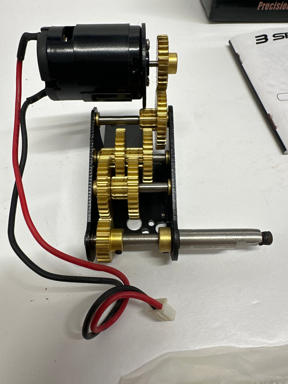 Waltersons Henglong Tank 3 Speed Long Shaft Brass Geared Gear Box WT-0602A