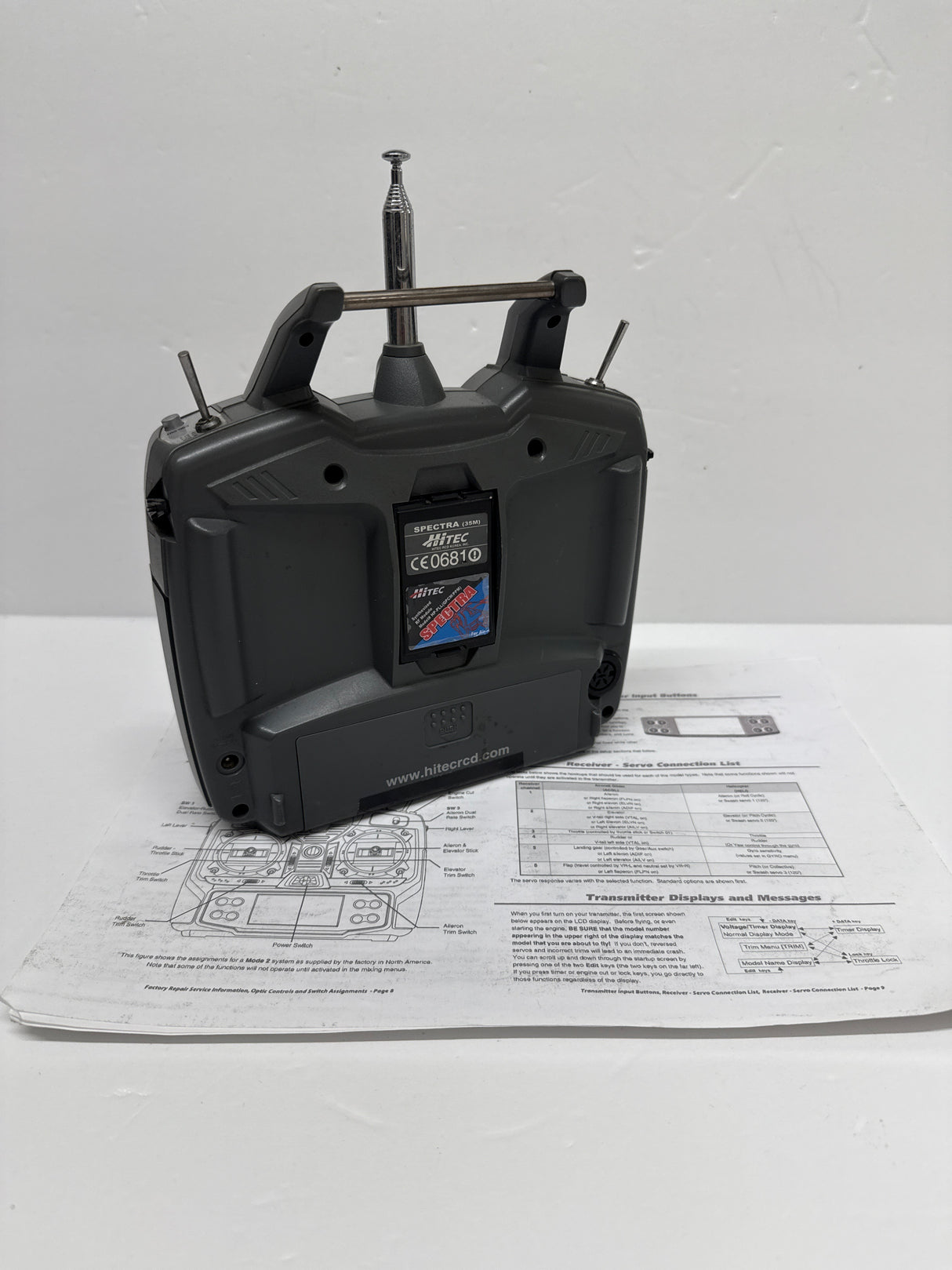 Hitec Optic 6 Second Hand (Transmitter Only) with Sprctra 35mhz module