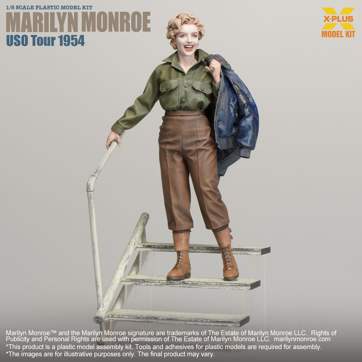 X-PLUS 1/8 Marilyn Monroe USO Tour 1954 Plastic Model Kit 411-200245