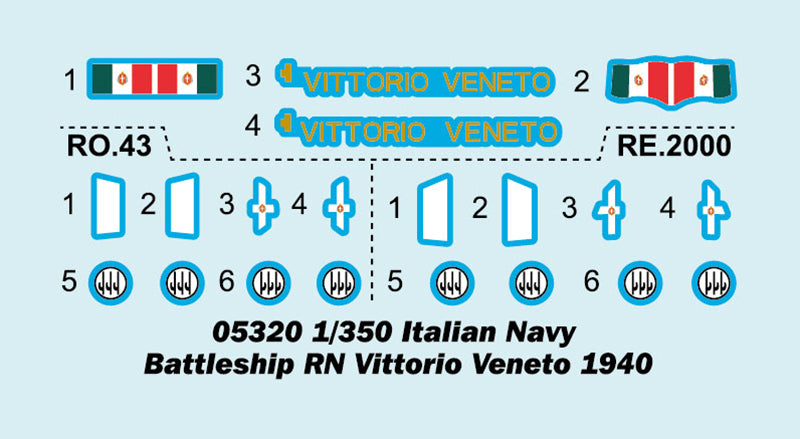 Trumpeter 1/350 Italian Navy Battleship RN Vittorio Veneto 1940 05320