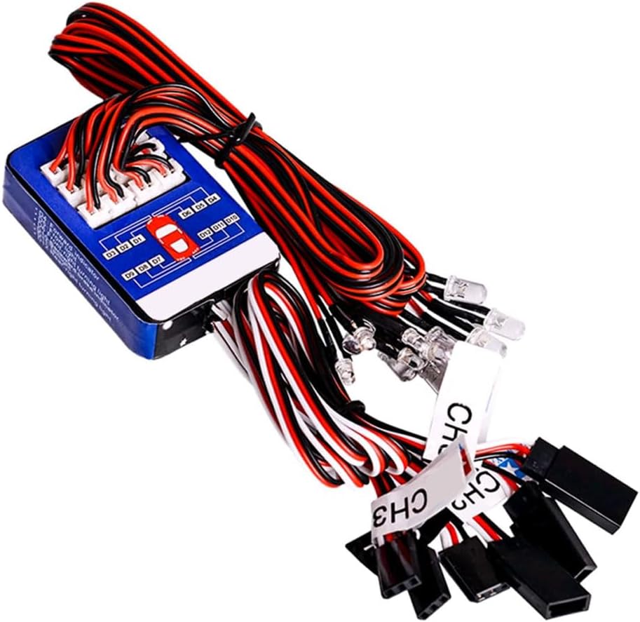 RC Car Lights Kit 12 LED Steering Brake Lighting System Kit