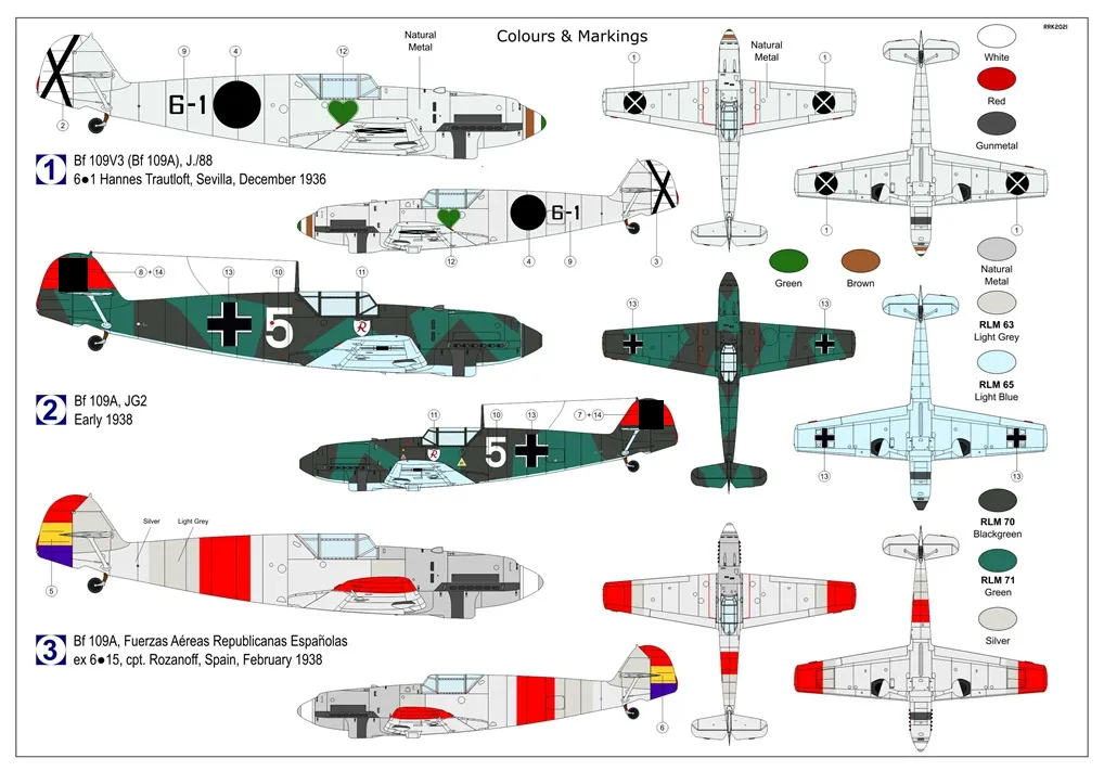 AZ Model 1/72 Messerschmitt Bf 109A Anton First Blood Kit 7887