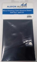 Albion Alloy Micro Finishing Cloth - Abrasive Sheets - 6000 Grit (Pack of 2) 2066