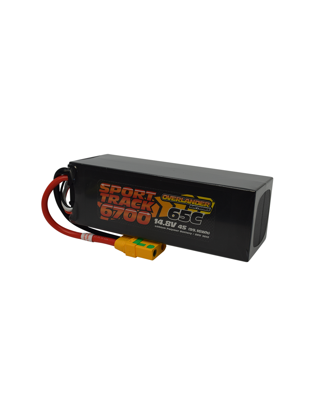 Overlander 6700mAh 14.8V 4S 65C Hard Case Sport Track LiPo Battery XT90