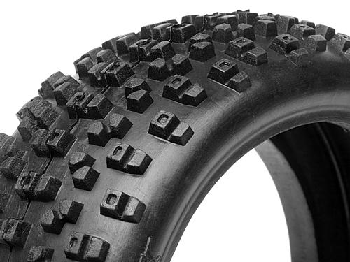 HB Proto 1:8 Buggy Tire (Red Soft Cmpd) (Box 78)