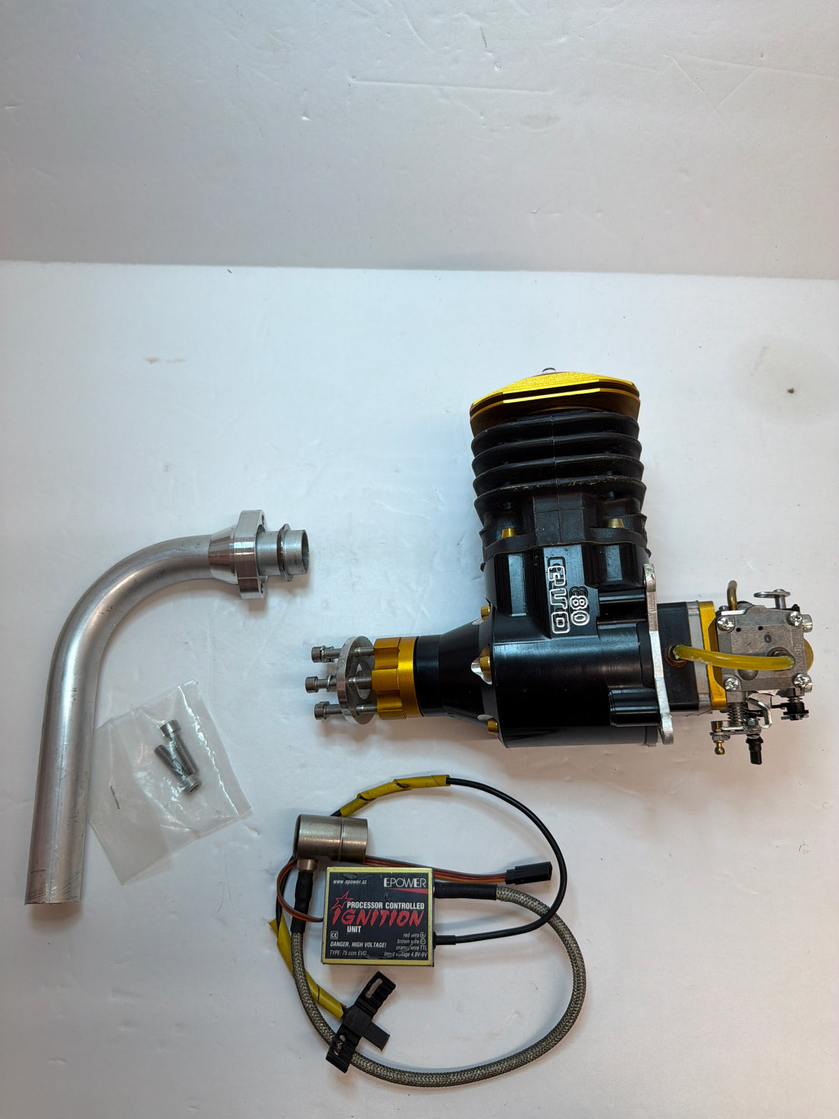 Evo 80 Petrol Petrol Engine Gasoline Slingle Cylinder Side Exhaust 2-Stroke Petrol Engine (Box 155)