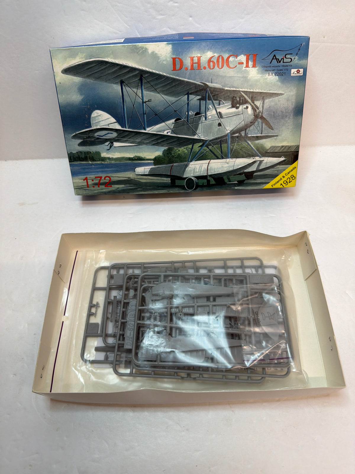 AviS de Havilland DH.60C-II Floatplane 1/72 AV72021 Plastic Model Kit Vintage