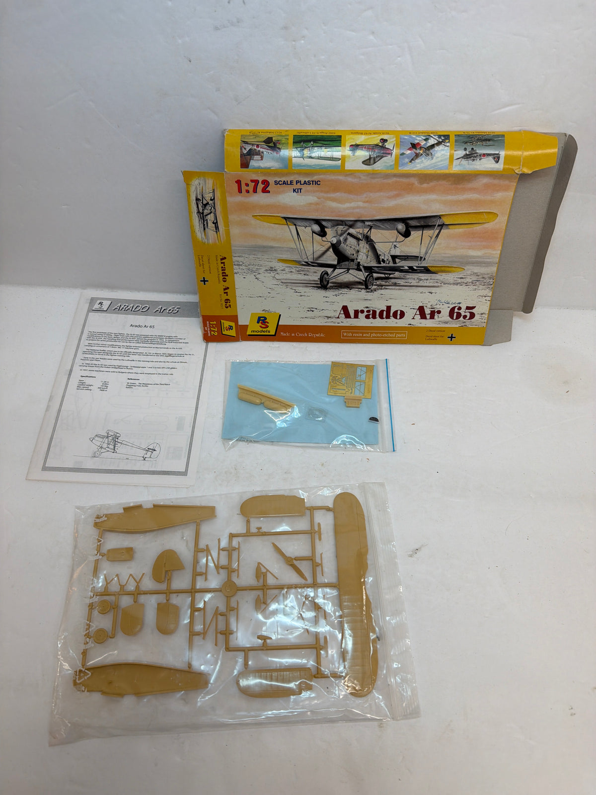 RS ModelsArado Ar 65 1/72 Vintage Plastic Aircraft Kits