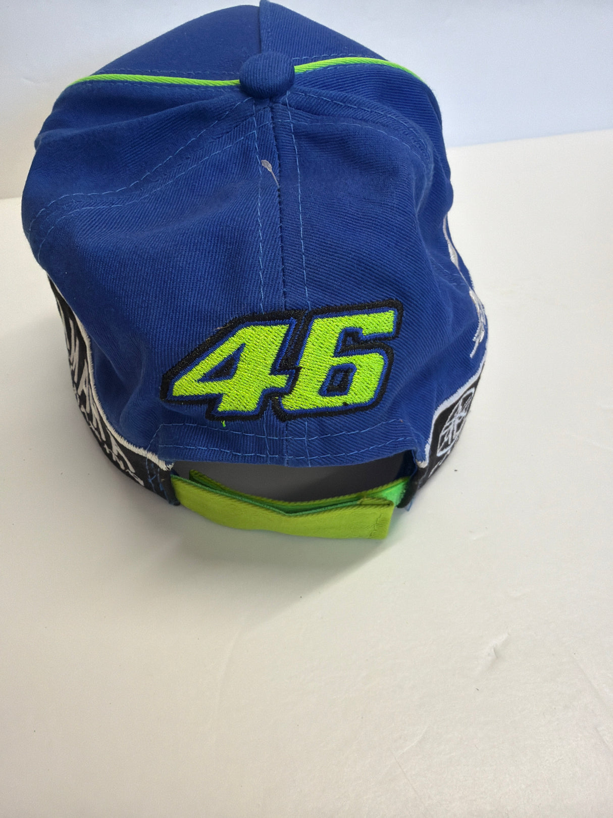 OFFICIAL VALENTINO ROSSI VR 46 (in Green) Baseball Cap Blue Yamaha Racing Team Logo (second hand)