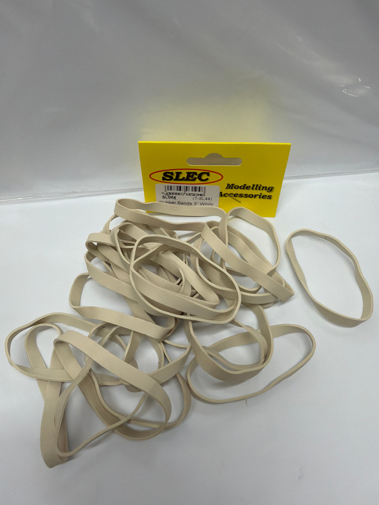 SLEC Rubber Bands 75mm - White (3 Inch)