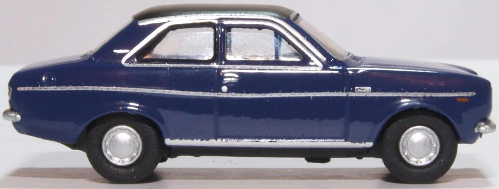 Oxford Diecast Ford Escort Mk1 Purple Velvet 1:76 Scale OO Scale