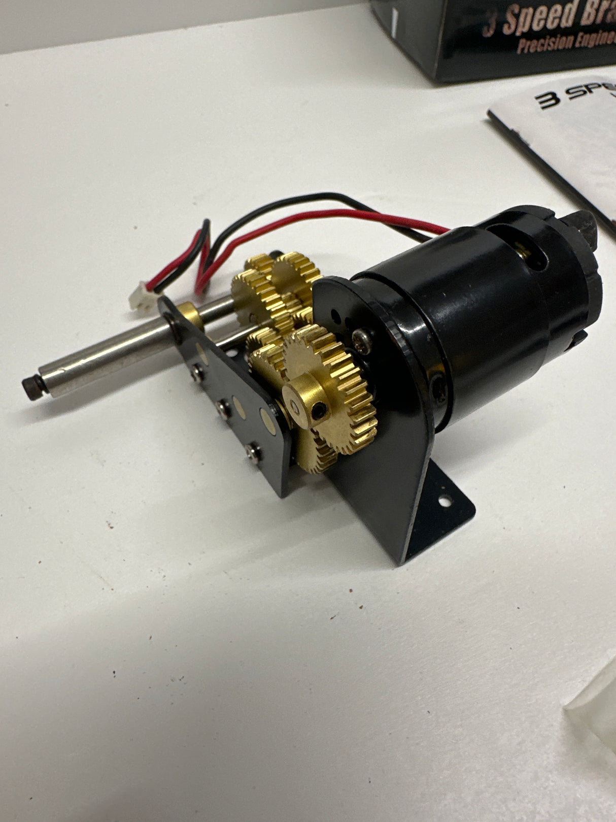 Waltersons Henglong Tank 3 Speed Long Shaft Brass Geared Gear Box WT-0602A