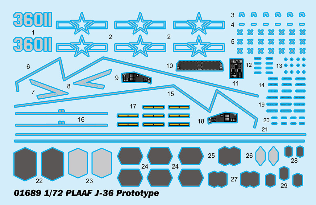 Trumpeter 1/72 Plaaf J-36 Prototype 01689
