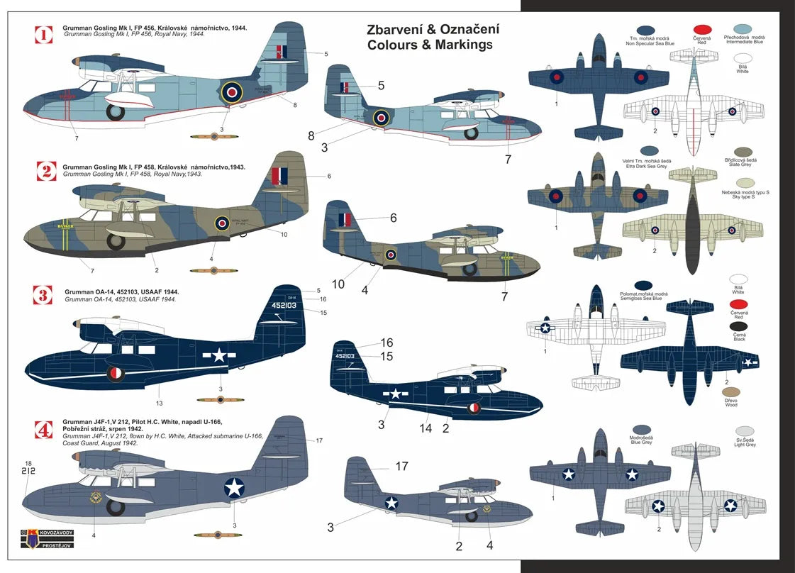 Kovozavody Prostejov 1/72 Grumman Gosling Mk.I/Widgeon Kit 7241