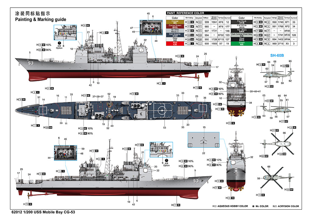 I Love Kit 1/200 USS Mobile Bay CG-53 Kit 62012