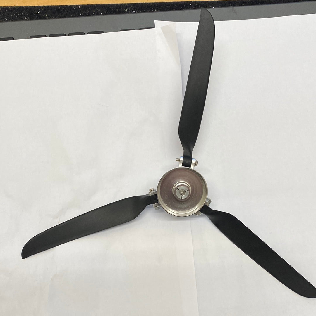 Three Blade 12x6 Folding Prop with 43mm Alloy Spinner/5mm Shaft Size