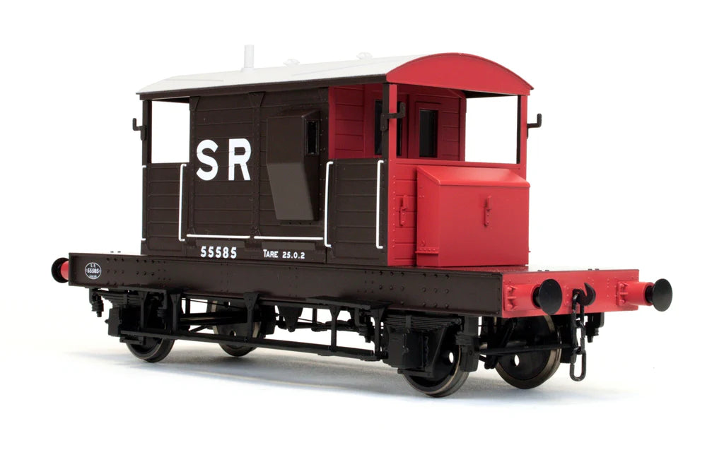Brake Van SR Brown / Red Large Letters Even Plank 55585
