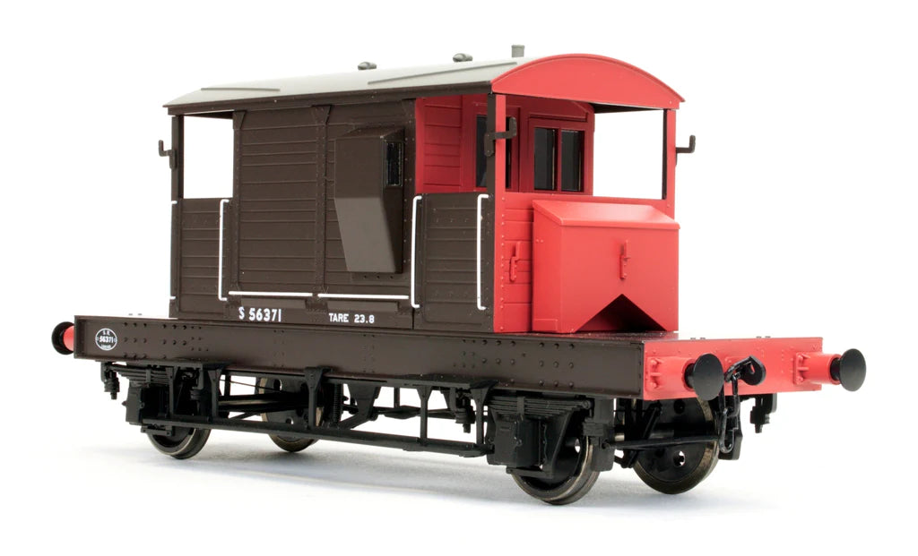 Brake Van SR Brown / Red Small Letters Uneven Plank S56371