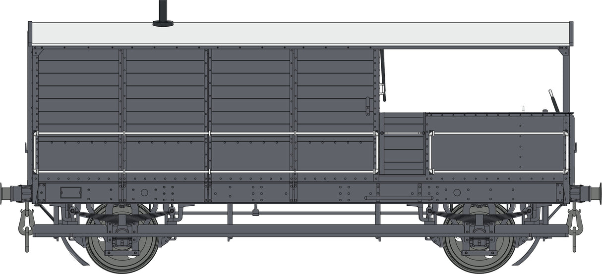 GWR Toad Brake Van GWR Grey Unnumbered Diagram AA15