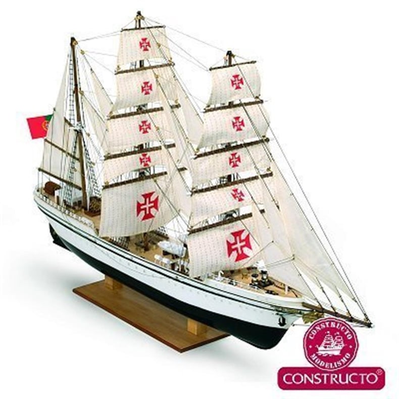 Constructo Wooden & Plastic Model Ship Kit Sagres 1:190 22 inches long 80571 Fadded box