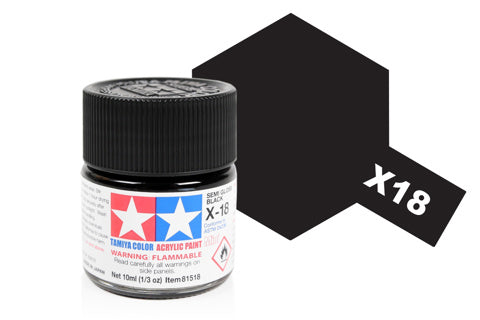 Tamiya X-18 Semi Gloss Black 81518