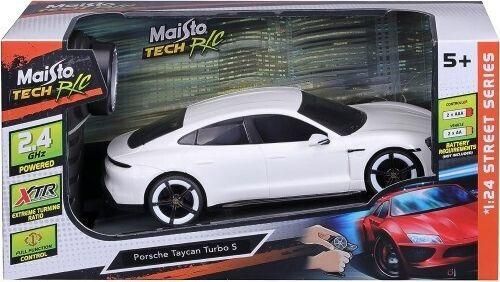Maisto 1:24 RC TECH R/C Porsche Taycan Turbo S White