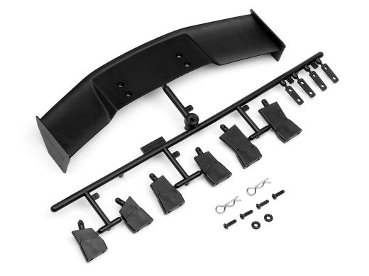 HPI85288 GT Wing Set (Tyoe D/1/10 scale) Black (HPI 6)