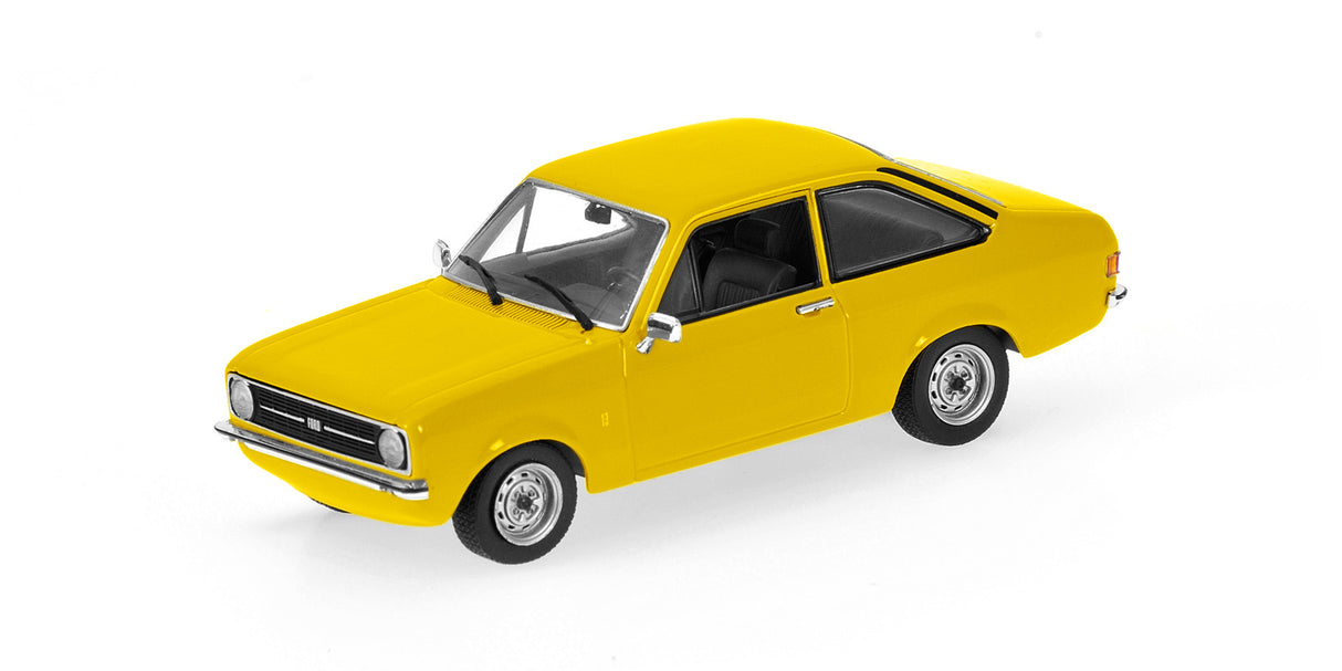 Minichamps Die Cast Collectables - 1:87 1975 Ford Escort 4-Door - Yellow